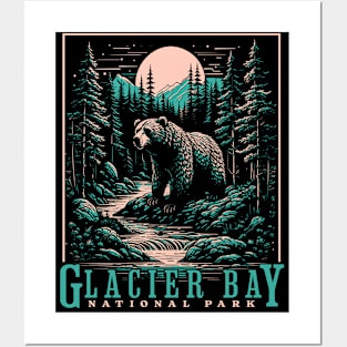 Glacier Bay US National Park Alaska Backpacking Camping Posters and Art